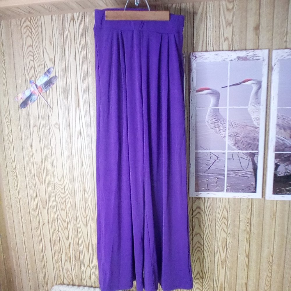 Arolina Women's Stretchy Wide Leg Palazzo Lounge Pants Casual Comfy High Waist P - Picture 7 of 10